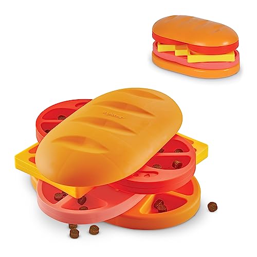 BrightKins Spinning Pupstrami Leckerli-Puzzle, interaktives Spielzeug für Hunde, Rutschfester Leckerli-Spender, Hundespielzeug für geistige Stimulation und langsames Füttern, 1 Stück von Brightkins