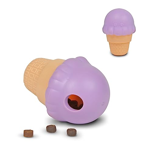 Brightkins Kleiner Leckerli-Spender in Eiscremeform, interaktives Spielzeug für kleine Hunde, Hundespielzeug für geistige Stimulation und langsames Füttern von Brightkins