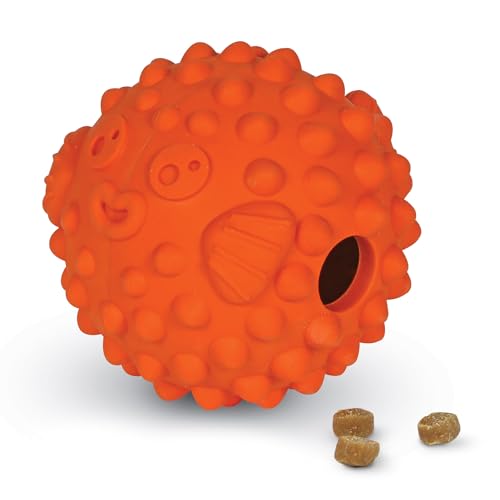 Brightkins Leckerli-Ball Kleiner Kugelfisch, Leckerli-Spender Hundespiel für kleine Hunde, interaktives Hundespiel für Langeweile, stimulierendes Gehirnspiel, Hundegeschenke, Hundespiel zum Geburtstag von Brightkins