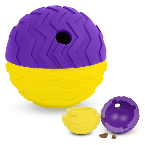 Brightkins Tough & Tumble 2-teiliger Texturball, groß, Welpenzubehör, Leckerlibeutel, Geschenk, Trainings-Hundezubehör, Anreicherungsbehälter, langsamer Futterspender, Reise-Quietschbeutel Brightkins Tough & Tumble 2-teiliger Texturball, groß, Welpenzubehör, Leckerlibeutel, Geschenk, Trainings-Hundezubehör, Anreicherungsbehälter, langsamer Futterspender, Reise-Quietschbeutel von Brightkins
