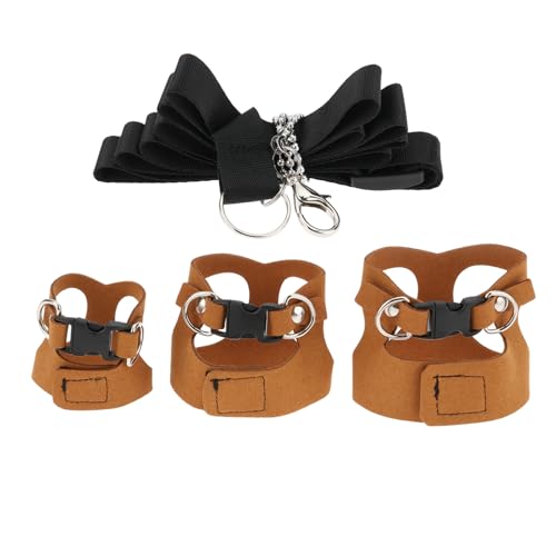 Briny River 3-teiliges Weste-Geschirr-Leinen-Set für Kleintiere mit Verstellbarer Leine für Eichhörnchen Rennmäuse Chinchillas Ratten Braun S/M/L Briny River 3-teiliges Weste-Geschirr-Leinen-Set für Kleintiere mit Verstellbarer Leine für Eichhörnchen Rennmäuse Chinchillas Ratten Braun S/M/L von Briny River
