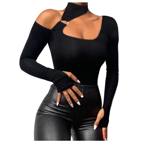 Basic Langarmshirt Damen Braun, Crop Top Damen Y2K, Oberteile Enges Unregelmäßige T Shirt Langärmelig Neckholder Shirts Aesthetic Skims Clean Girl Klamotten Basic Einfarbige Streetwear Lässige Basic Langarmshirt Damen Braun, Crop Top Damen Y2K, Oberteile Enges Unregelmäßige T Shirt Langärmelig Neckholder Shirts Aesthetic Skims Clean Girl Klamotten Basic Einfarbige Streetwear Lässige von Briskorry