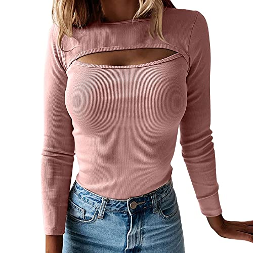 Basic Langarmshirt Damen Braun, Crop Top Langarm Damen, Oberteil Dehnbar Enge Tshirt Hohles Langärmliges Top Aesthetic Skims Clean Girl Klamotten Klassisch Einfarbiger Streetwear 2024 Basic Langarmshirt Damen Braun, Crop Top Langarm Damen, Oberteil Dehnbar Enge Tshirt Hohles Langärmliges Top Aesthetic Skims Clean Girl Klamotten Klassisch Einfarbiger Streetwear 2024 von Briskorry
