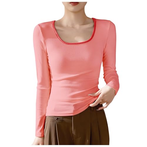 Briskorry Damen Langarmshirt Sport, Crop Top Damen Y2K, Oberteile Eng Dehnbar T-Shirt U Ausschnitt Longsleeve Tops Y2K Sexy Clean Girl Klamotten Einfarbig Klassisch Streetwear Frauen Briskorry Damen Langarmshirt Sport, Crop Top Damen Y2K, Oberteile Eng Dehnbar T-Shirt U Ausschnitt Longsleeve Tops Y2K Sexy Clean Girl Klamotten Einfarbig Klassisch Streetwear Frauen von Briskorry