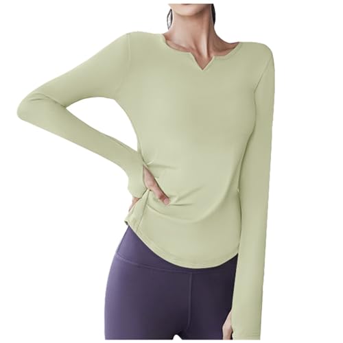 Briskorry Damen Langarmshirt Weiß, Crop Top Langarm Schwarz, Oberteile Eng Dehnbar Tshirts Langärmliges V-Ausschnitt Top Athletische Y2K Unterziehshirt Klassischer Einfarbig Streetwear Casual Briskorry Damen Langarmshirt Weiß, Crop Top Langarm Schwarz, Oberteile Eng Dehnbar Tshirts Langärmliges V-Ausschnitt Top Athletische Y2K Unterziehshirt Klassischer Einfarbig Streetwear Casual von Briskorry