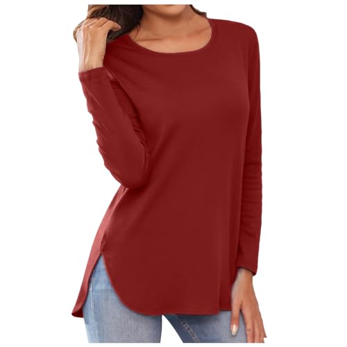 Briskorry Damen Langarmshirt Y2K, Crop Top Y2K, Oberteile Enges Dehnbar T-Shirt Langarm Rundhalsausschnitt Shirts Athletisches Skims Unterziehshirt Einfarbiges Basic Streetwear Casual Briskorry Damen Langarmshirt Y2K, Crop Top Y2K, Oberteile Enges Dehnbar T-Shirt Langarm Rundhalsausschnitt Shirts Athletisches Skims Unterziehshirt Einfarbiges Basic Streetwear Casual von Briskorry