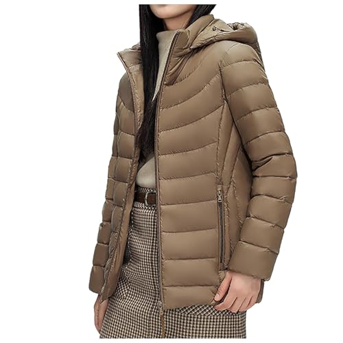 Briskorry Damen Winterjacke, Ultraleicht-Steppjacke für Damen, Übergangsjacke Wärme mit Kapuzen Winter Jacke Zipper Lange Ärmel Steppparka Freizeit Große Größen Wachsjacke Kuschelig Jacke Outdoor Briskorry Damen Winterjacke, Ultraleicht-Steppjacke für Damen, Übergangsjacke Wärme mit Kapuzen Winter Jacke Zipper Lange Ärmel Steppparka Freizeit Große Größen Wachsjacke Kuschelig Jacke Outdoor von Briskorry