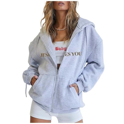 Briskorry Hoodie Damen Schwarz, Kapuzenpullover mit Reißverschluss, Hoody Kapuze Langarm Kapuzenpullis Lässig Lockerer Sweatshirts Gedrucktes Modische Strickjacke Bequeme Fitness Langarmshirt 2024 Briskorry Hoodie Damen Schwarz, Kapuzenpullover mit Reißverschluss, Hoody Kapuze Langarm Kapuzenpullis Lässig Lockerer Sweatshirts Gedrucktes Modische Strickjacke Bequeme Fitness Langarmshirt 2024 von Briskorry