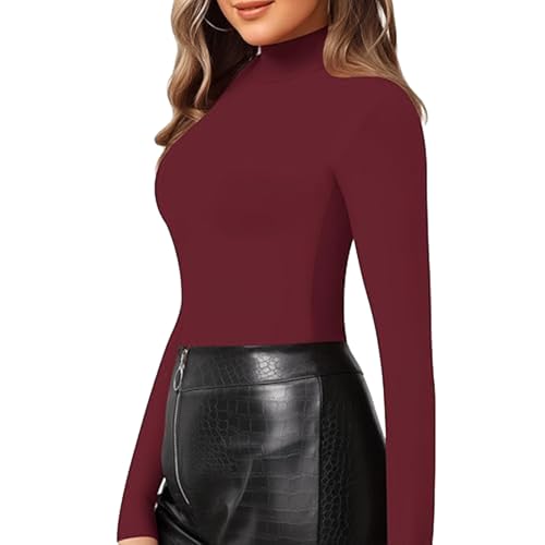 Briskorry Langarmshirt Damen Sport, Crop Tops Y2K, Oberteil Stretch Eng Tshirt Hochgeschlossener Longsleeve Tops Athletisch Y2K Clean Girl Klamotten Einfarbiger Basic Streetwear Frauen Briskorry Langarmshirt Damen Sport, Crop Tops Y2K, Oberteil Stretch Eng Tshirt Hochgeschlossener Longsleeve Tops Athletisch Y2K Clean Girl Klamotten Einfarbiger Basic Streetwear Frauen von Briskorry