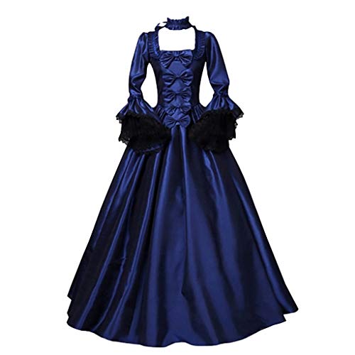 Briskorry Mittelalter Kleid Damen, Renaissance Kleid Mädchen, Gothic Kleid Spitzen Vintage Maxikleider Gesmokte Taille Trompete Ärmel Partykleid Schulterfreie Frabblock Viktorianische Kleider Cosplay Briskorry Mittelalter Kleid Damen, Renaissance Kleid Mädchen, Gothic Kleid Spitzen Vintage Maxikleider Gesmokte Taille Trompete Ärmel Partykleid Schulterfreie Frabblock Viktorianische Kleider Cosplay von Briskorry