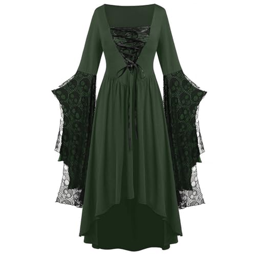 Briskorry Mittelalter Kleid Damen, Renaissance Kleidung Damen, Gotischen Kleider Vintage Spitze Maxikleid Gesmokte Taille Trompetenärmel Partykleid Schulterfrei Frabblock Cottagecore Kleid Party Briskorry Mittelalter Kleid Damen, Renaissance Kleidung Damen, Gotischen Kleider Vintage Spitze Maxikleid Gesmokte Taille Trompetenärmel Partykleid Schulterfrei Frabblock Cottagecore Kleid Party von Briskorry