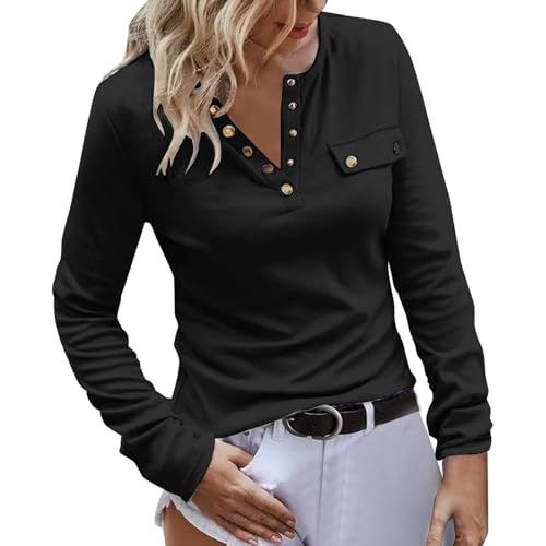 Briskorry Shirt Langarm Damen Schwarz, Crop Tops Damen Y2K, Oberteil Stretch Enges T-Shirts Langärmliges V Ausschnitt Tops Elegant Skims Stockholm Style Clothes Klassisch Einfarbige Streetwear Lässig Briskorry Shirt Langarm Damen Schwarz, Crop Tops Damen Y2K, Oberteil Stretch Enges T-Shirts Langärmliges V Ausschnitt Tops Elegant Skims Stockholm Style Clothes Klassisch Einfarbige Streetwear Lässig von Briskorry