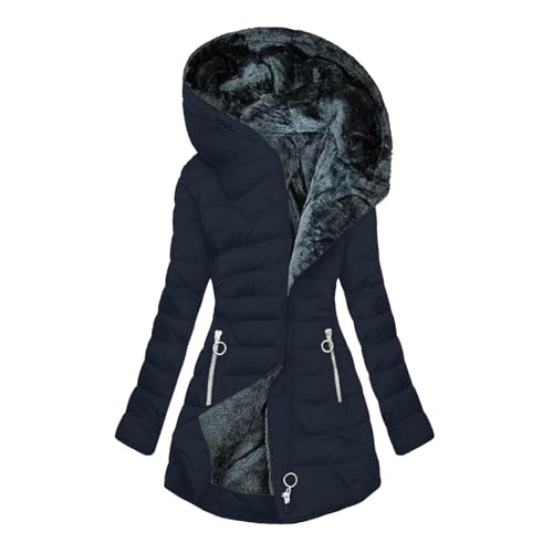 Briskorry Winterjacke Damen Lang Warm Gefüttert, Winter Steppjacke Damen, Steppmantel mit Kapuze Warm Outdoor Jacke Lange Ärmel Zipper Steppparka Casual Übergrößen Dufflecoat Bequem Mantel Winter Briskorry Winterjacke Damen Lang Warm Gefüttert, Winter Steppjacke Damen, Steppmantel mit Kapuze Warm Outdoor Jacke Lange Ärmel Zipper Steppparka Casual Übergrößen Dufflecoat Bequem Mantel Winter von Briskorry