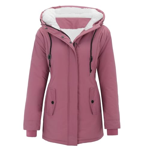 Briskorry Winterjacke Damen Warm Gefüttert, Damen Steppjacke, Outdoorjacke mit Kapuzen Warme Freizeitjacke Lange Ärmel Zipper Leichtsteppjacke Lockere Grosse Grössen Wachsjacke Elegant Parka Outdoor Briskorry Winterjacke Damen Warm Gefüttert, Damen Steppjacke, Outdoorjacke mit Kapuzen Warme Freizeitjacke Lange Ärmel Zipper Leichtsteppjacke Lockere Grosse Grössen Wachsjacke Elegant Parka Outdoor von Briskorry