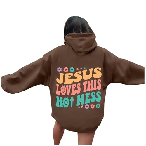 Damen Hoodie mit Kapuze, Kapuzenpullover Damen Oversized, Hoodies Langärmliges Kapuzen Kapuzensweat Lässig Entspannt Pullis Druck Modern Übergangsjacke Komfort College Outwear Teenager Mädchen Damen Hoodie mit Kapuze, Kapuzenpullover Damen Oversized, Hoodies Langärmliges Kapuzen Kapuzensweat Lässig Entspannt Pullis Druck Modern Übergangsjacke Komfort College Outwear Teenager Mädchen von Briskorry