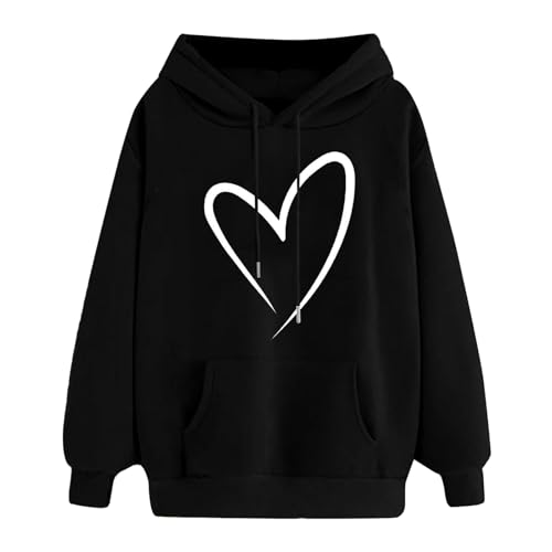 Damen Hoodie mit Kapuze, Kapuzenpullover Damen Schwarz, Hooded Langarm Kapuzen Kapuzen-Sweatshirt Beiläufig Lockere Pullover Gedrucktes Modern Zip-Jacke Bequemer Outdoor Streetwear Herbst Winter Damen Hoodie mit Kapuze, Kapuzenpullover Damen Schwarz, Hooded Langarm Kapuzen Kapuzen-Sweatshirt Beiläufig Lockere Pullover Gedrucktes Modern Zip-Jacke Bequemer Outdoor Streetwear Herbst Winter von Briskorry