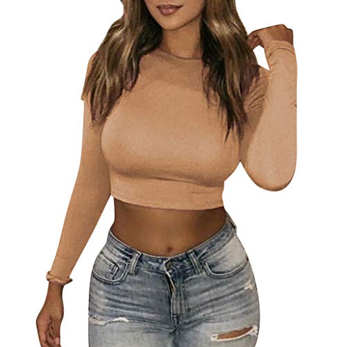 Damen Langarmshirt Schwarz, Crop Tops Y2K, Oberteil Bauchfreies Slim Fit T Shirts Rund Ausschnitt Lange Ärmel Blusen Y2K Elegant Unterziehshirt Klassische Einfarbige Streetwear Beiläufig Damen Langarmshirt Schwarz, Crop Tops Y2K, Oberteil Bauchfreies Slim Fit T Shirts Rund Ausschnitt Lange Ärmel Blusen Y2K Elegant Unterziehshirt Klassische Einfarbige Streetwear Beiläufig von Briskorry