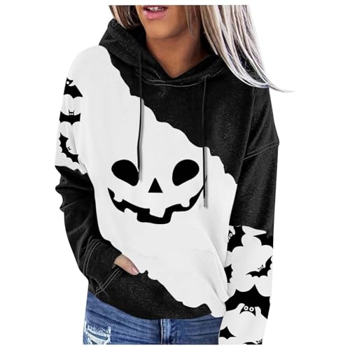 Hoodies für Damen, Kapuzenpullover Damen Weiß, Hoodies Langärmelig Kapuzen Kapuzen-Sweatshirt Locker Beiläufig Pullover Bedruckt Fashion Kapuzenjacke Fitness Komfort Oberteile Teenager Mädchen Hoodies für Damen, Kapuzenpullover Damen Weiß, Hoodies Langärmelig Kapuzen Kapuzen-Sweatshirt Locker Beiläufig Pullover Bedruckt Fashion Kapuzenjacke Fitness Komfort Oberteile Teenager Mädchen von Briskorry