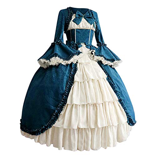 Mittelalter Kleid Damen, Renaissance Kleid Damen Schwarz, Gotischen Kleider Spitze Retro Maxikleider Trompete Ärmel Gesmokte Taille Partykleid Off Shoulder Frabblock Hexenkleid Mittelalterliche Mittelalter Kleid Damen, Renaissance Kleid Damen Schwarz, Gotischen Kleider Spitze Retro Maxikleider Trompete Ärmel Gesmokte Taille Partykleid Off Shoulder Frabblock Hexenkleid Mittelalterliche von Briskorry
