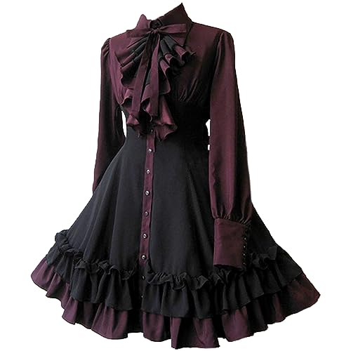 Mittelalter Kleidung Damen, Renaissance Kleid Damen Grün, Gothiches Kleid Spitze Vintage Maxikleider Gesmokte Taille Trompetenärmel Partykleid Schulterfreie Frabblock Karneval Kostüm Mittelalterliche Mittelalter Kleidung Damen, Renaissance Kleid Damen Grün, Gothiches Kleid Spitze Vintage Maxikleider Gesmokte Taille Trompetenärmel Partykleid Schulterfreie Frabblock Karneval Kostüm Mittelalterliche von Briskorry