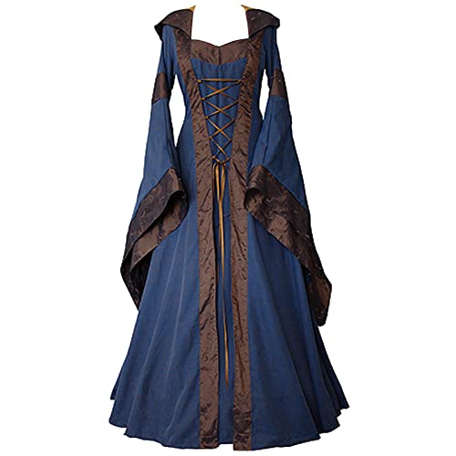 Mittelalter Kleidung Damen, Renaissance Kleid Damen Schwarz, Gotischen Kleid Spitze Vintage Maxikleid Trompetenärmel Gesmokte Taille Partykleid Off Shoulder Frabblock Festlich Kostüm Cosplay Mittelalter Kleidung Damen, Renaissance Kleid Damen Schwarz, Gotischen Kleid Spitze Vintage Maxikleid Trompetenärmel Gesmokte Taille Partykleid Off Shoulder Frabblock Festlich Kostüm Cosplay von Briskorry