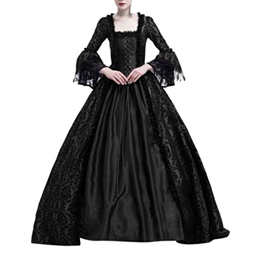 Mittelalter Kleidung Damen, Renaissance Kleider Damen, Gotischen Kleid Vintage Mesh Maxikleid Trompete Ärmel Gebunden Taille Partykleid Off Shoulder Frabblock Halloween Kostüm Mittelalterliches Mittelalter Kleidung Damen, Renaissance Kleider Damen, Gotischen Kleid Vintage Mesh Maxikleid Trompete Ärmel Gebunden Taille Partykleid Off Shoulder Frabblock Halloween Kostüm Mittelalterliches von Briskorry