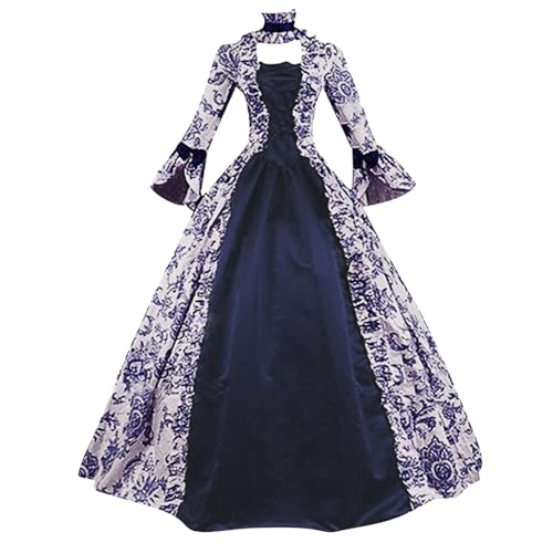 Mittelalter Kleidung Damen, Schwarzes Renaissance Kleid, Gotischen Kleid Spitzen Retro Maxikleid Ausgestellten Ärmeln Gebunden Taille Partykleider Off Shoulder Frabblock Hexenkleid Traditionelles Mittelalter Kleidung Damen, Schwarzes Renaissance Kleid, Gotischen Kleid Spitzen Retro Maxikleid Ausgestellten Ärmeln Gebunden Taille Partykleider Off Shoulder Frabblock Hexenkleid Traditionelles von Briskorry