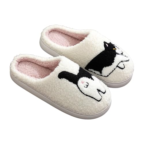 Plüsch Hausschuhe Damen, Pantoffeln Warme Weiche Puschen Cozy Leichte Slipper Memory-Schaum Pantoletten Plüsch Voll Hausschuhe Teenager Mädchen Rutschfeste Flip Flop Weihnachten Schlafzimmer Plüsch Hausschuhe Damen, Pantoffeln Warme Weiche Puschen Cozy Leichte Slipper Memory-Schaum Pantoletten Plüsch Voll Hausschuhe Teenager Mädchen Rutschfeste Flip Flop Weihnachten Schlafzimmer von Briskorry