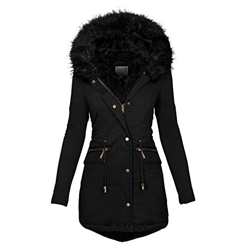 Winterjacke Damen mit Fellkapuze, Outdoor Daunenjacken für Damen, Daunenmantel Warm mit Kapuze Windjacke Langarm mit Reißverschluss Daunen Mantel Lose Übergrößen Felljacke Kuschelig Mantel Winter Winterjacke Damen mit Fellkapuze, Outdoor Daunenjacken für Damen, Daunenmantel Warm mit Kapuze Windjacke Langarm mit Reißverschluss Daunen Mantel Lose Übergrößen Felljacke Kuschelig Mantel Winter von Briskorry