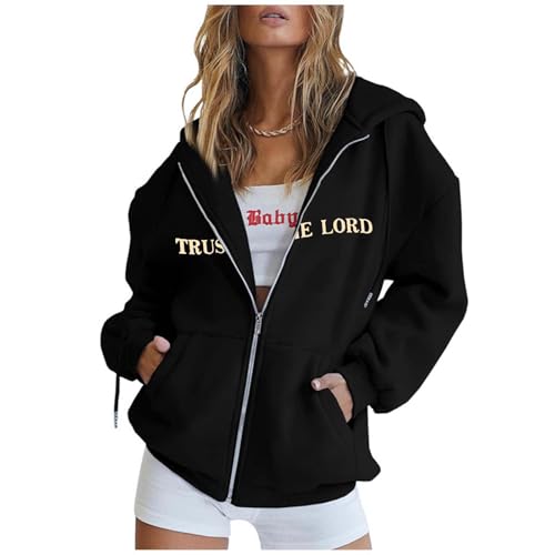 Zip Up Hoodie, Kapuzenpullover Damen Weiß, Hoodies Lange Ärmel Kapuze Kapuzenhoodie Baggy Beiläufig Sweatshirt Gedrucktes Modern Zip-Jacke Bequeme College Loungewear Teenager Mädchen Zip Up Hoodie, Kapuzenpullover Damen Weiß, Hoodies Lange Ärmel Kapuze Kapuzenhoodie Baggy Beiläufig Sweatshirt Gedrucktes Modern Zip-Jacke Bequeme College Loungewear Teenager Mädchen von Briskorry