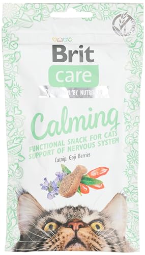 Brit Care Calming Katzensnack, Beruhigender Funktionssnack mit Katzenminze und Goji-Beeren, 2 Tüten a 50g von Brit Care