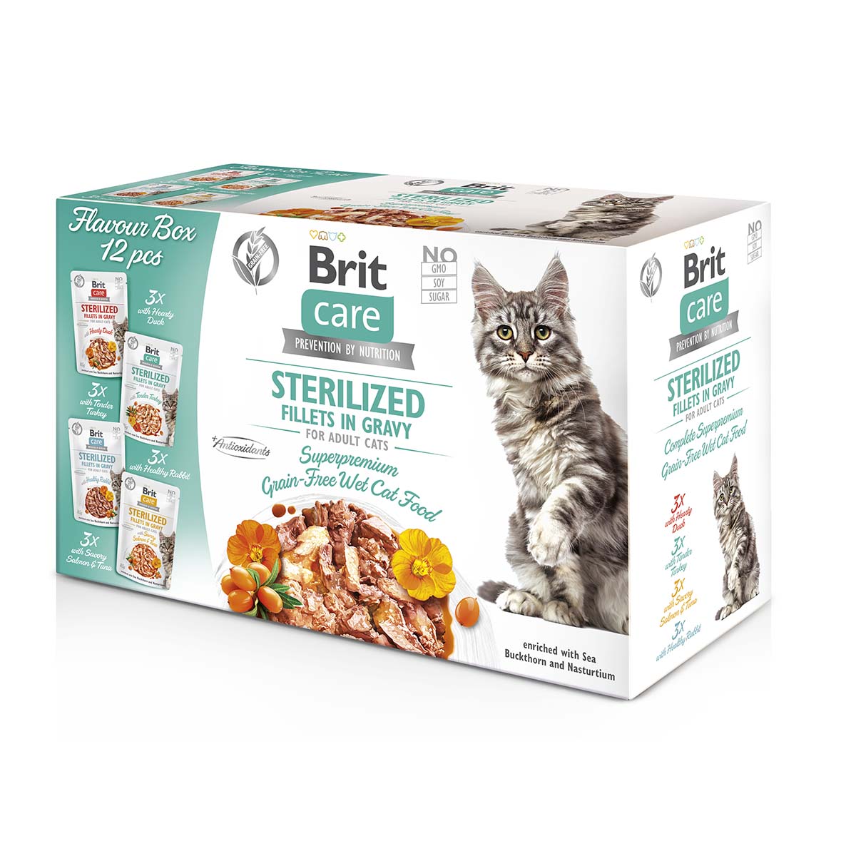Brit Care Cat Box Fillets in Gravy Sterilized 12x85g von Brit Care
