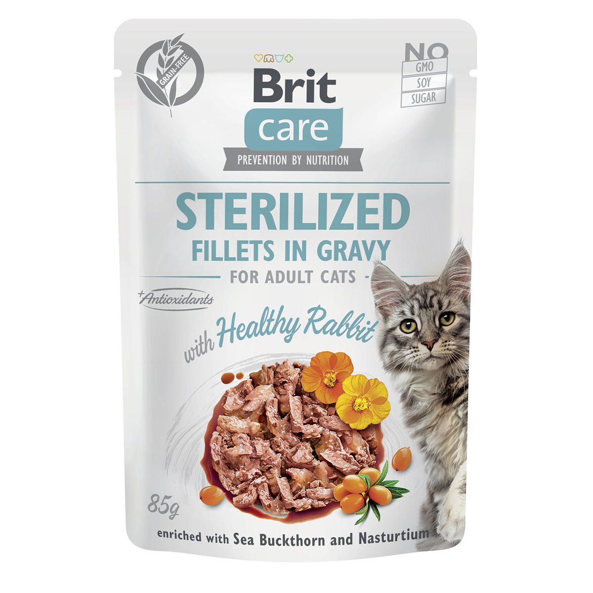 Brit Care Cat Fillets in Gravy with Rabbit Sterilized 12x85g von Brit Care