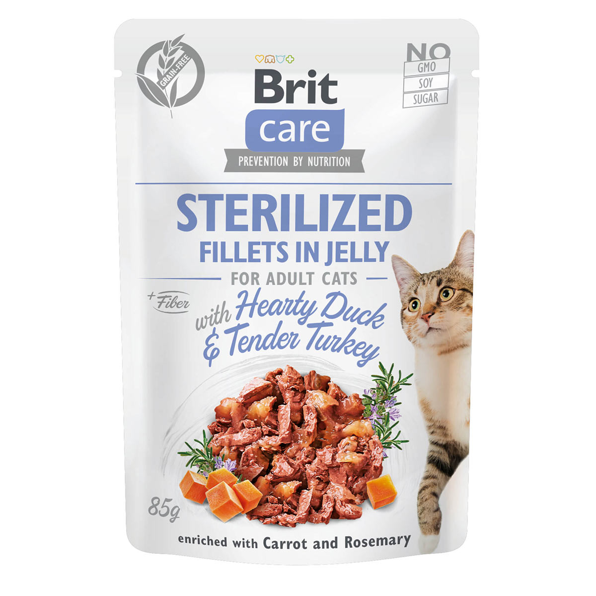 Brit Care Cat Fillets in Jelly Duck & Turkey Sterilized 24x85g von Brit Care