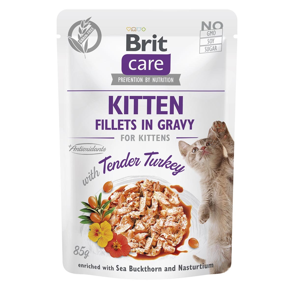 Brit Care Cat Kitten Fillets in Gravy with Turkey 12x85g von Brit Care