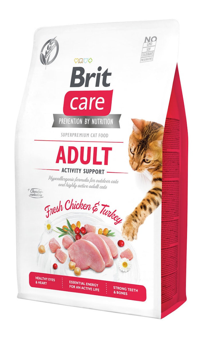 Brit Care Fresh Chicken&Turkey getreidefrei Activity Katzentrockenfutter Sparpaket 2 x 2 Kilogramm