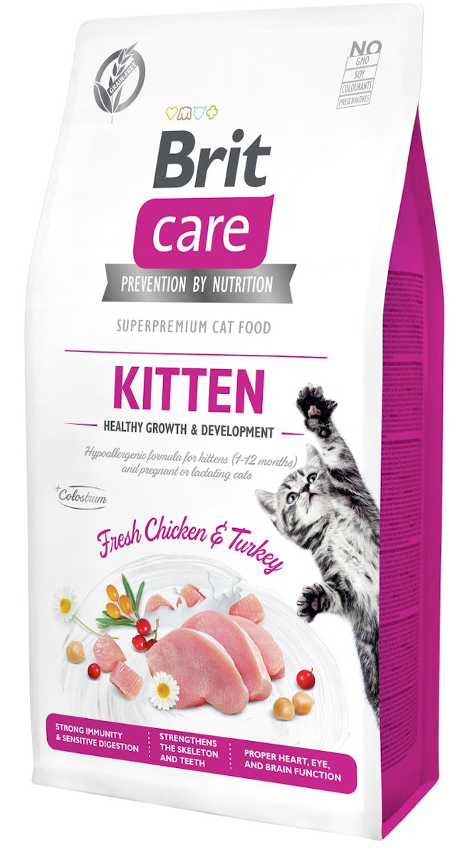Brit Care Fresh Chicken&Turkey getreidefrei Kitten Katzentrockenfutter von Brit Care
