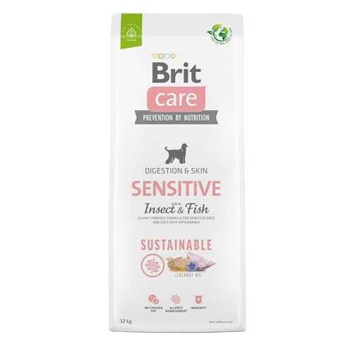 Brit Care Sustainable Adult Sensitive Insect & Fish 12kg Hypoallergenes Trockenfutter für Erwachsene Hunde Aller Rassen Hochwertiges Hundefutter Brit Care Sustainable Adult Sensitive Insect & Fish 12kg Hypoallergenes Trockenfutter für Erwachsene Hunde Aller Rassen Hochwertiges Hundefutter von Brit Care
