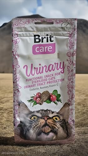 Brit Care Urinary Funktionssnack für sterilisierte Katzen, mit Cranberry und Rosmarin, Harnwegsschutz, 2x50g von Brit Care