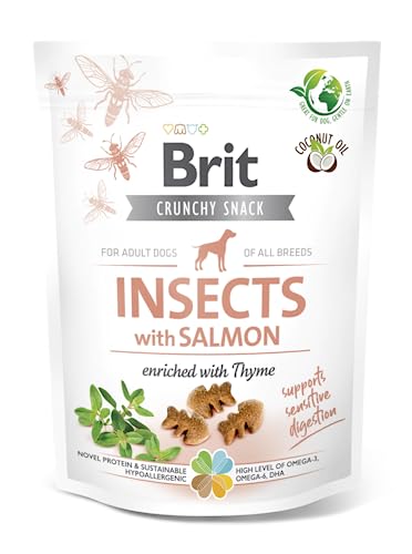 Brit Dog Crunchy Snack INSEKT | Hundesnack 200g Beutel (Lachs) von Brit