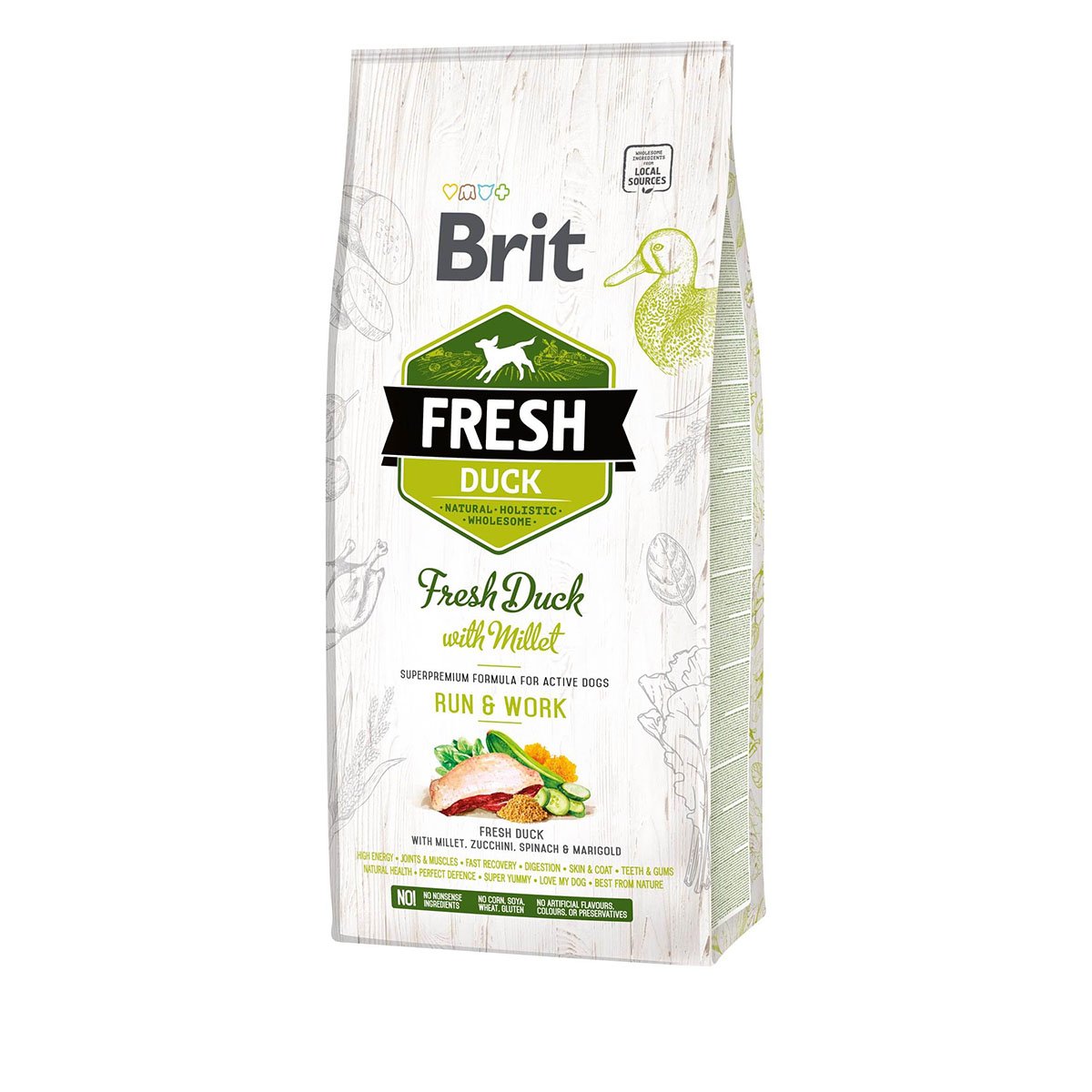 Brit Fresh Dog - Active dogs - Duck - Run & Work 12kg Brit Fresh Dog - Active dogs - Duck - Run & Work 12kg von Brit Fresh