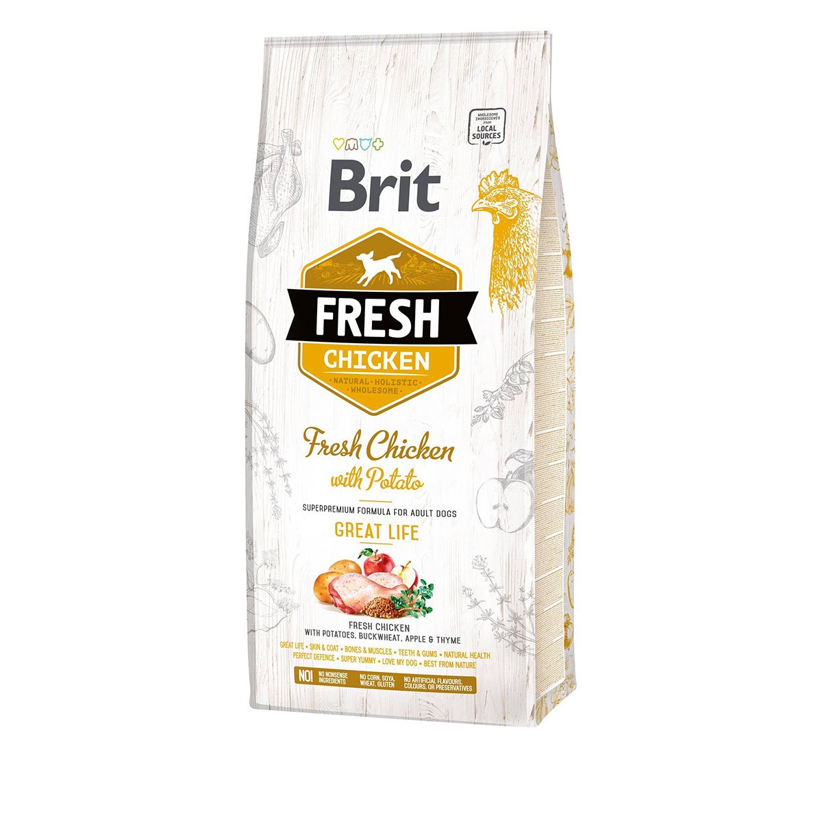 Brit Fresh Dog - Adult - Chicken - Great Life 12kg von Brit Fresh
