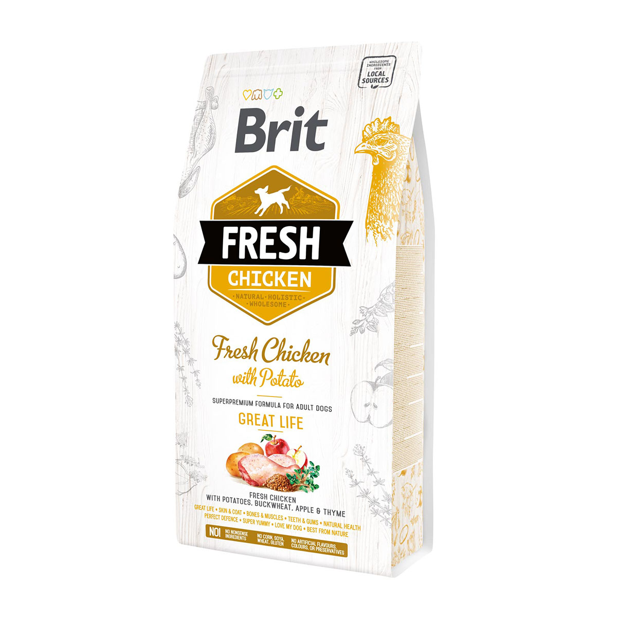 Brit Fresh Dog - Adult - Chicken - Great Life 2,5kg von Brit Fresh