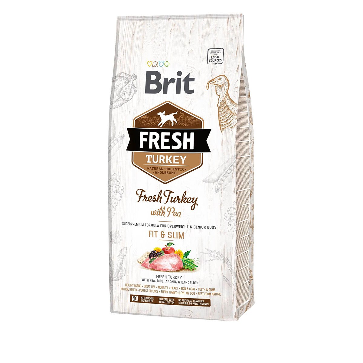 Brit Fresh Dog - Overweight & Senior dogs - Turkey - Fit & Slim 12kg von Brit Fresh