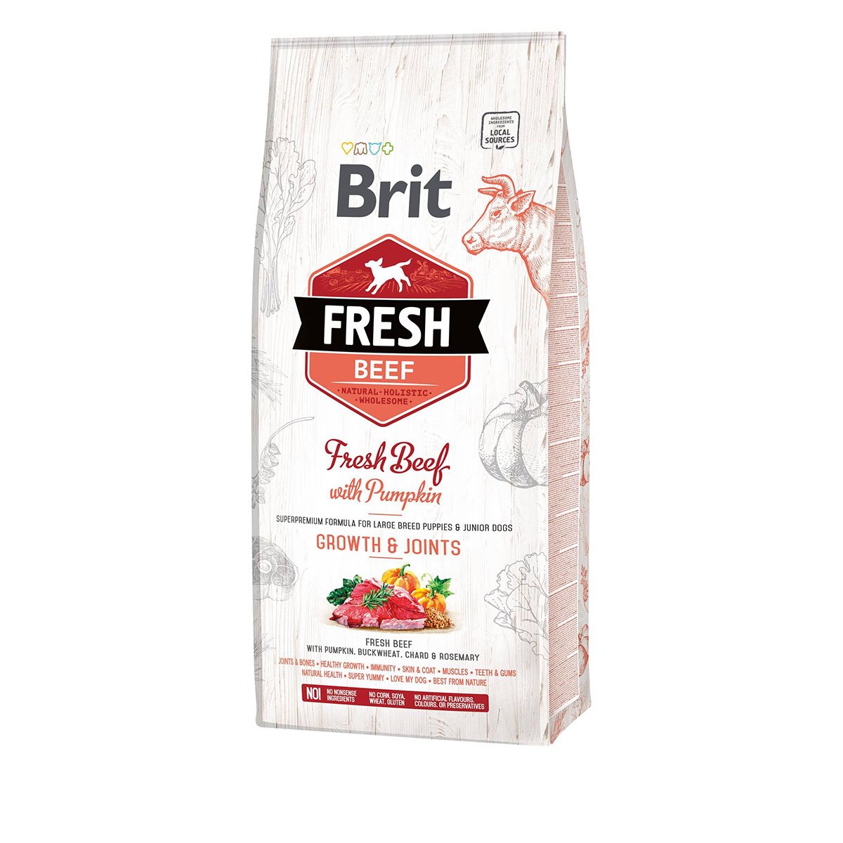 Brit Fresh Dog - Puppy & Junior Large Breed - Beef - Growth & Joints 12kg von Brit Fresh