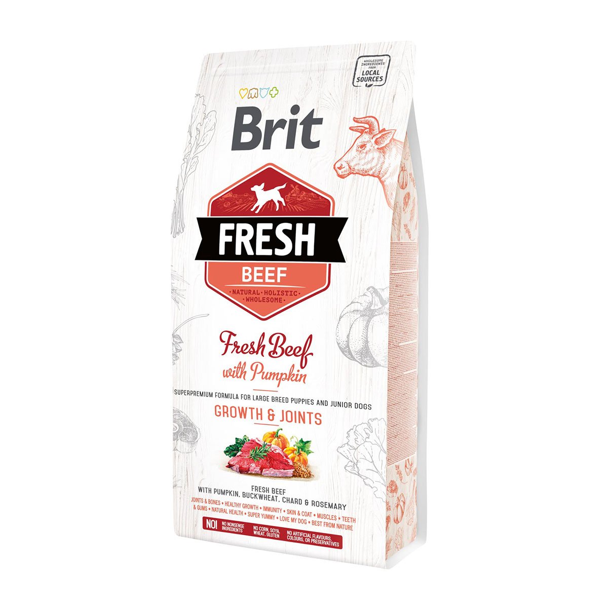 Brit Fresh Dog - Puppy & Junior Large Breed - Beef - Growth & Joints 2,5kg von Brit Fresh