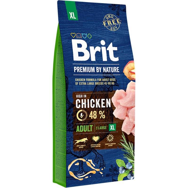 Brit Premium by Nature Adult XL - Sparpaket 2 x 15 kg (3,16 € pro 1 kg) von Brit Petfood