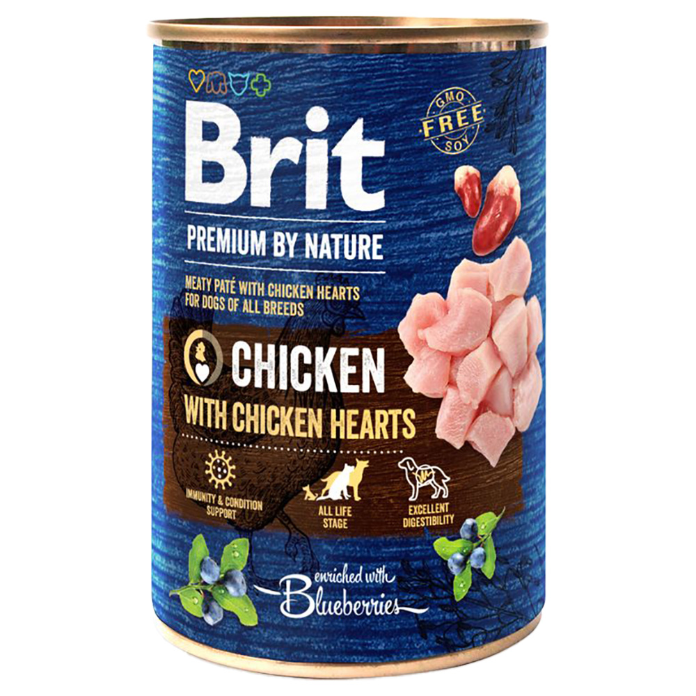 Brit Premium by Nature 6 x 400 g - Huhn mit Hühnerherzen Brit Premium by Nature 6 x 400 g - Huhn mit Hühnerherzen von Brit Premium