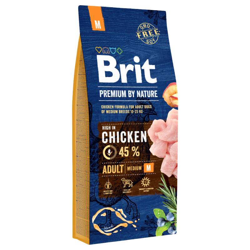 Brit Premium by Nature Adult Medium Breed mit Huhn - 15 kg von Brit Premium