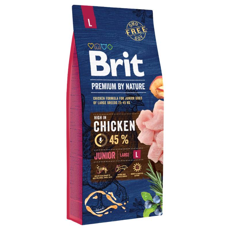 Brit Premium by Nature Junior Large Breed mit Huhn - 15 kg von Brit Premium